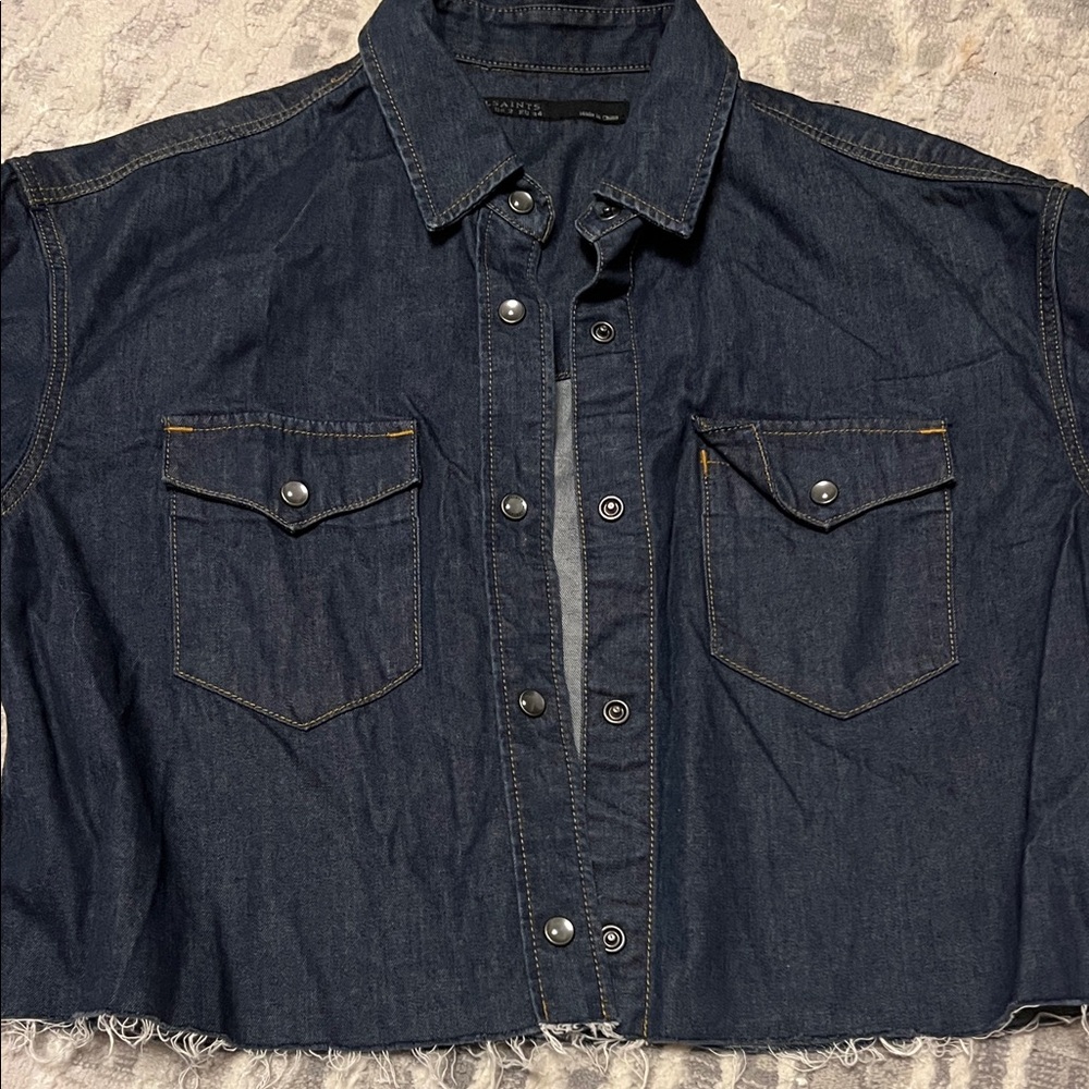All Saints Indigo Denim Shirt